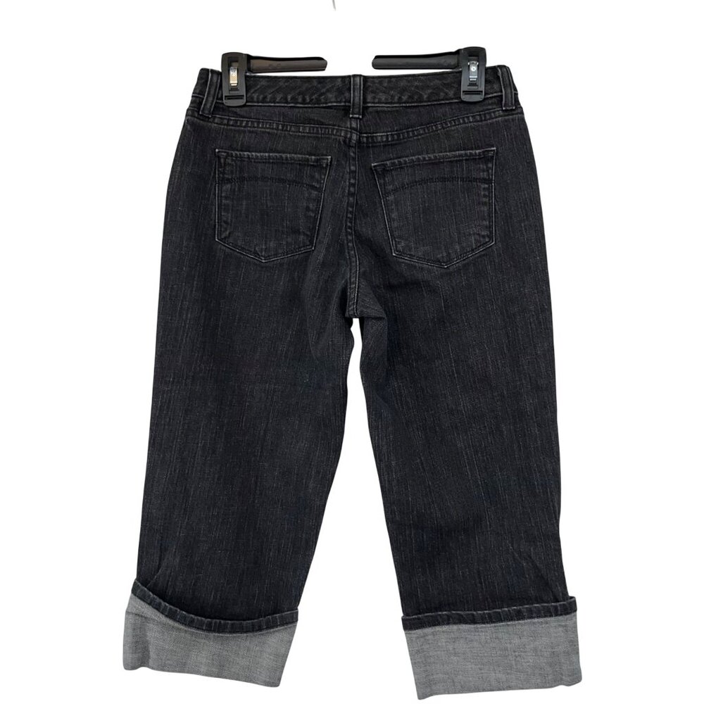 LL Bean Favorite Crop Jeans Womens 4P Black Used - Picture 2 of 12